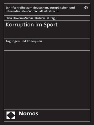 cover image of Korruption im Sport